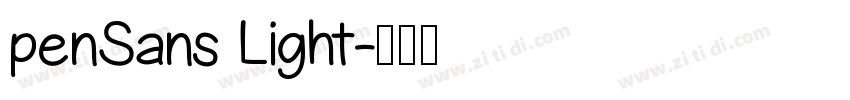 penSans Light字体转换